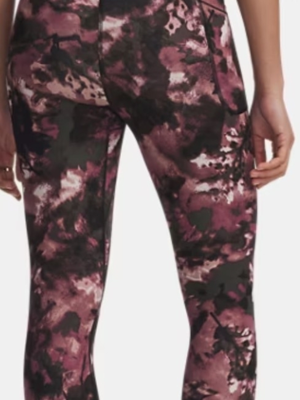 Lululemon Black & Plum Printed High-Rise Leggings Size 4 - Picture 2 of 5
